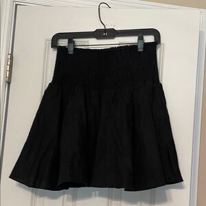 NWOT J. Crew Black linen Skater Skirt size M